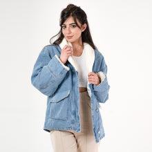 Load image into Gallery viewer, Denim Jacket with Fur
