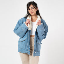 Load image into Gallery viewer, Denim Jacket with Fur
