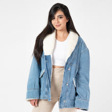 Load image into Gallery viewer, Denim Jacket with Fur
