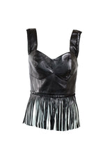 Load image into Gallery viewer, Fringe Leather Top
