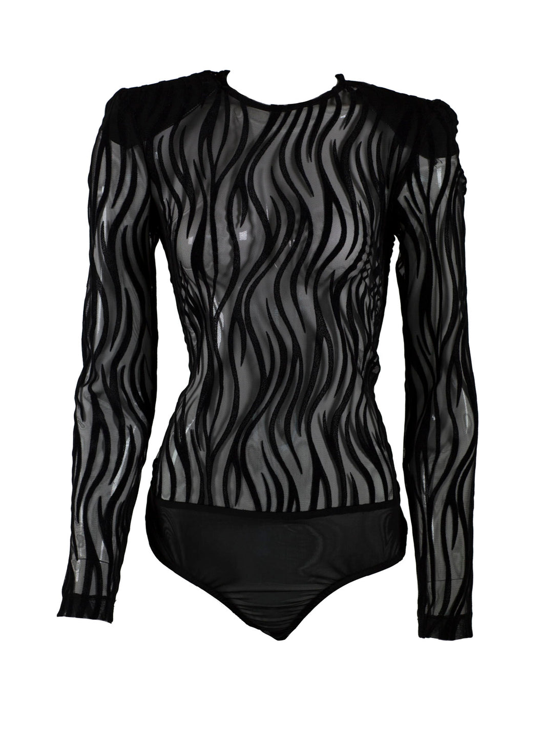 Sheer Zebra Bodysuit